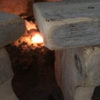 PANCHETTO 'Crans' - legno massello, antico ARTIGIA