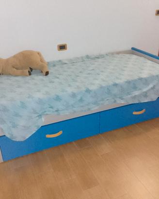 2 letti con rete e materasso 