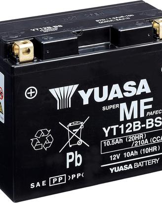 YT12B-BS Yuasa YT12B 12 V 210 CCA batteria per mot
