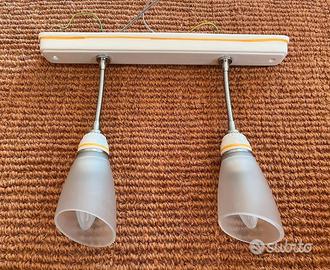 Lampada da parete con base in ceramica