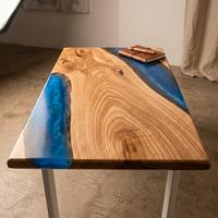 tavolo resina epossidica e massello