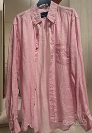 Camicia in vero lino rosa