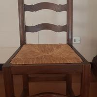 4 sedie legno massello seduta paglia