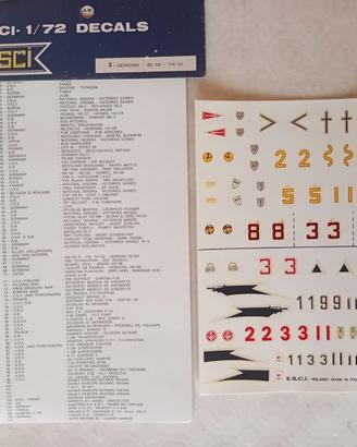ESCI Decals aerei FW190 e BF109 scala 1:72
