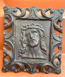 Placca Da Parete 1700 Bronzo Ecce Homo