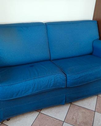Divano blu 3 posti sfoderabile