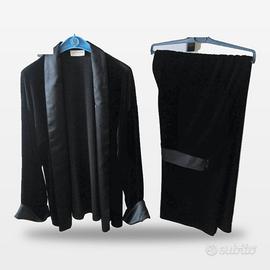 Completo donna velluto nero giacca e pantaloni 48