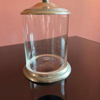 Contenitore etnico in vetro e metallo