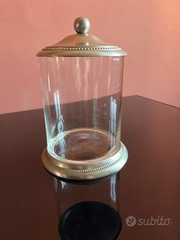 Contenitore etnico in vetro e metallo