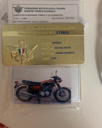 Moto Honda 500four d'epoca classic