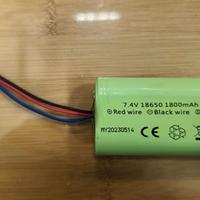 Pacco batterie 7.4 V 18650 Li-ion 3.7v x 2 1800 mA