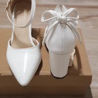 Scarpe bianche sposa cerimonia eleganti