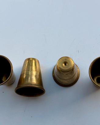 LOTTO PIEDINI A PUNTALE VINTAGE IN OTTONE