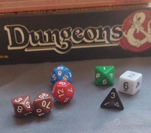 Set Dadi stile Vintage per D&D Scatola Rossa Nera