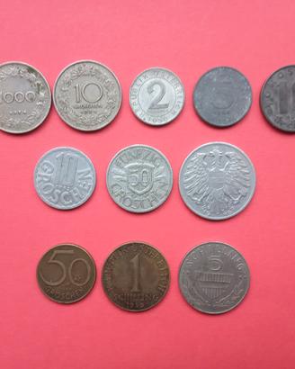 Monete Austria a partire da 15-20 cent. l'una
