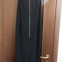 abito lungo nero elegante tg48