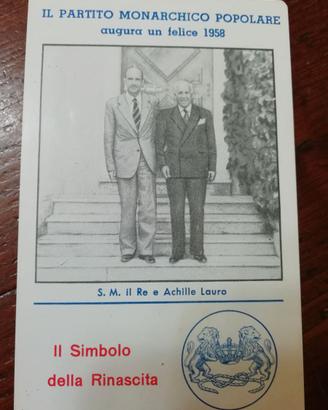 calendario 1958 Achille Lauro e il Re