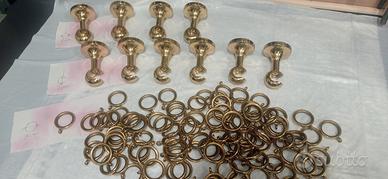 staffe in ottone per bastone tende 