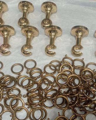 staffe in ottone per bastone tende 