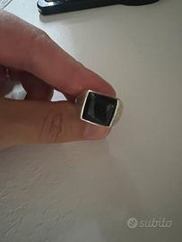 Anello uomo argento e onice manuel bozzi