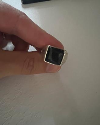 Anello uomo argento e onice manuel bozzi