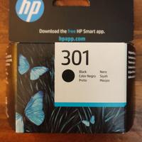 cartuccia HP301 nero nuova + una usata 30% colori