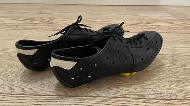 Scarpe ciclismo vintage in pelle