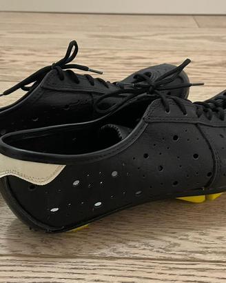 Scarpe ciclismo vintage in pelle