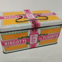Scatola latta vintage a bauletto Plasmon