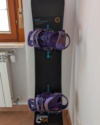 Tavola Burton Custom 154 con attacchi Cartel