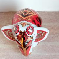 SOPRAMMOBILE ELEFANTE PORCELLANA SRI LANKA