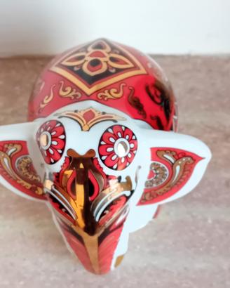 SOPRAMMOBILE ELEFANTE PORCELLANA SRI LANKA