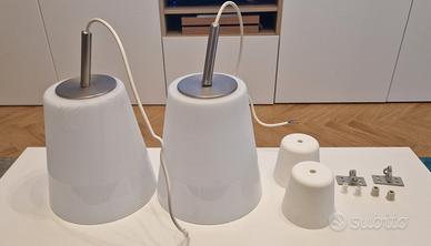 Coppia di lampade IKEA in vetro - una con difetto