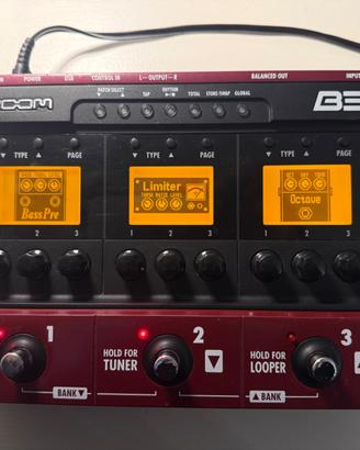 Zoom B3 - Pedaliera Multieffetto per Basso e USB