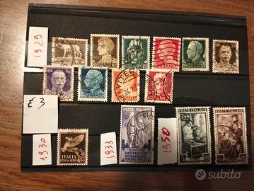 set francobolli 1929/50