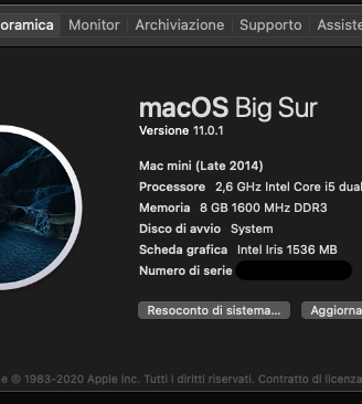 Mac Mini (Late 2014), Ram 8GB, SSD 1TB, HDD 1TB