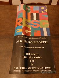 Manifesto della mostra di Alighiero Boetti 1990