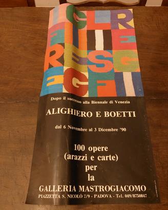 Manifesto della mostra di Alighiero Boetti 1990