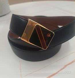 Cintura Vintage Vera Pelle Made in Italy Nero/Marr