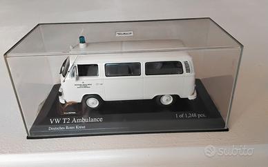 Modellino volkswagen T2 ambulanza