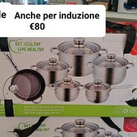 Batteria di pentole adatta anche ad induzione