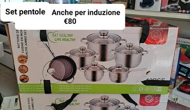 Batteria di pentole adatta anche ad induzione