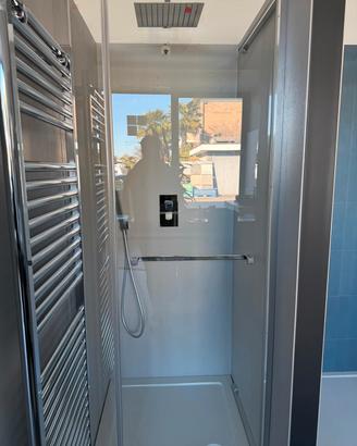 Box doccia anta + parete fissa 120x80 Palmarola