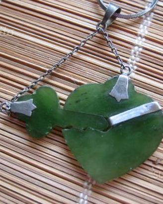 Cuore +Chiave Giada del'900-Arg.925-