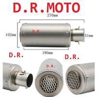 SCARICO MARMITTA corto acciaio 27 cm TITANIO RACIN