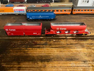 2 vagoni DB cargo carro tramoggia 