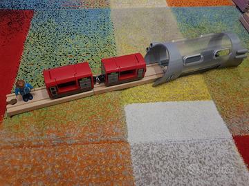 Set metro per binari di legno