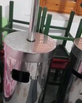 2 stufe a fungo per esterno finitura inox