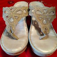 Ciabatte infradito di pelle n. 40