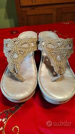 Ciabatte infradito di pelle n. 40